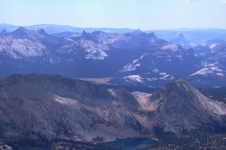 The Cathedral Range and Half Dome.