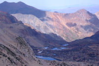 Dunderberg Peak (12374ft), Lundy Canyon, and the northern end of Twenty Lakes Basin.