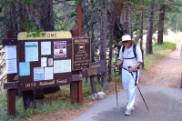 David finishes the hike.