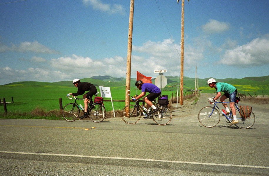 Bill leads Jude and Rich into a strong wind.