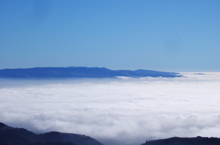 Mt. Hamilton and Copernicus Peak (the high point) in the distance.
