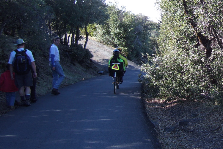Descending from the summit.