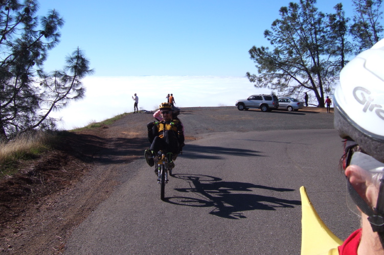 Zach and Michi climb Summit Rd.