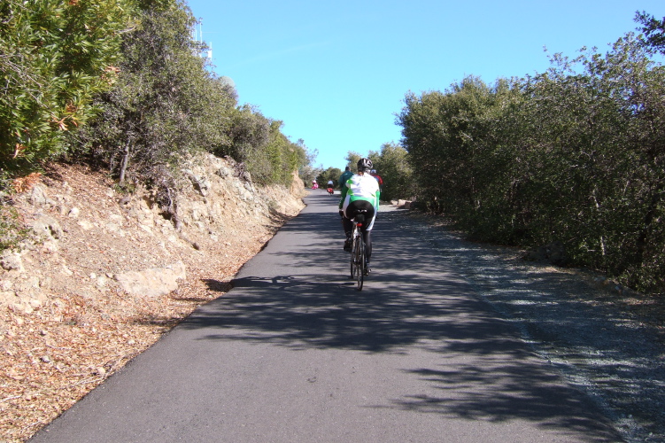 Climbing the final quarter-mile to the summit.