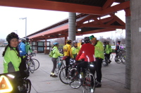 Waiting to start at Walnut Creek BART.