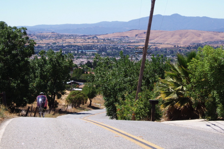 Ron reaches the top of Mt. Pleasant Rd.