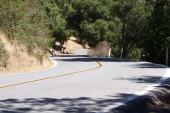 Ron climbs the last section up the east side of Quimby Rd.