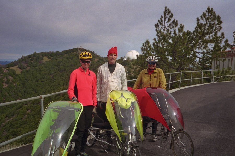 Zach, Bill, and Ron on Mt. Hamilton