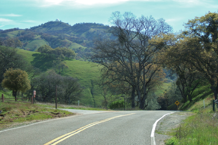 The domes are in the sun.