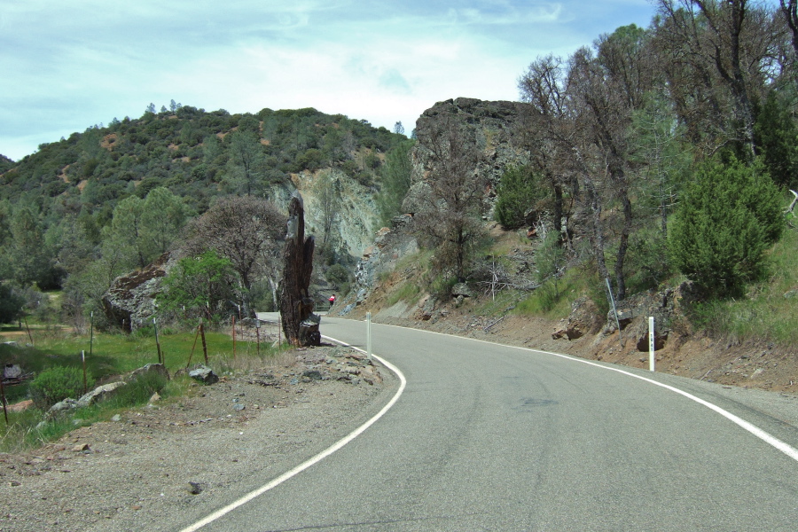 More rock near the road
