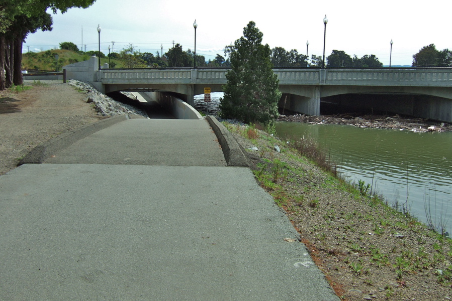 Crossing under Mission Blvd.