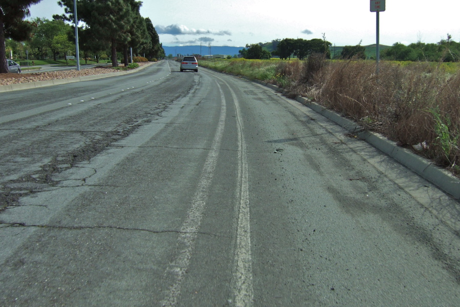 Paseo Padre Rd. has seen better days.