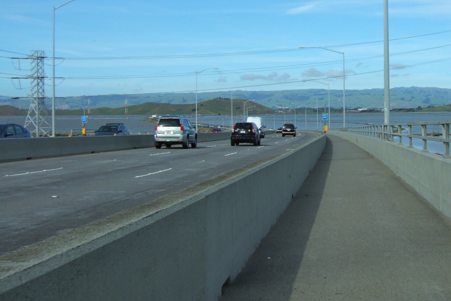 View east from the Dumbarton Bridge