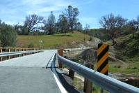 Crossing Isabel Creek behind Mt. Hamilton