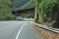 Crossing under an old SP bridge.
