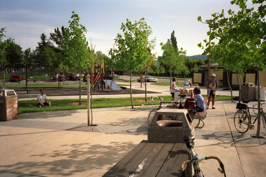 Resting at the Pleasanton rest stop.