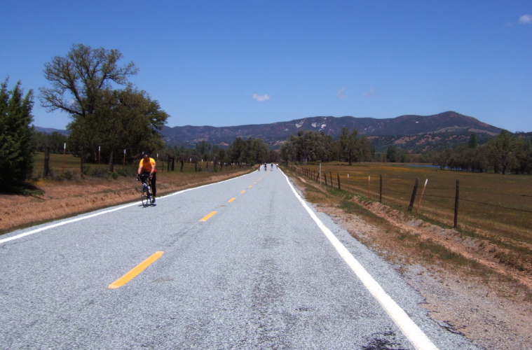 Lots of cyclists riding through San Antonio Valley.