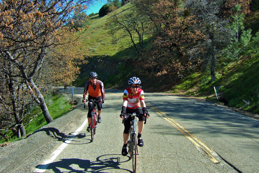 Lyresa nearing the summit.