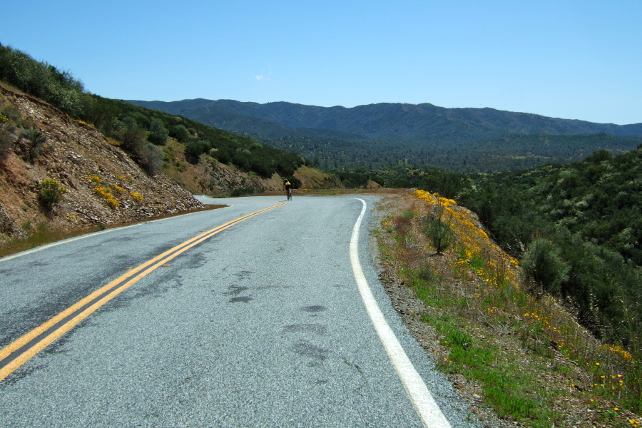 Descending eastward from China Grade Summit into Upper San Antonio Valley.