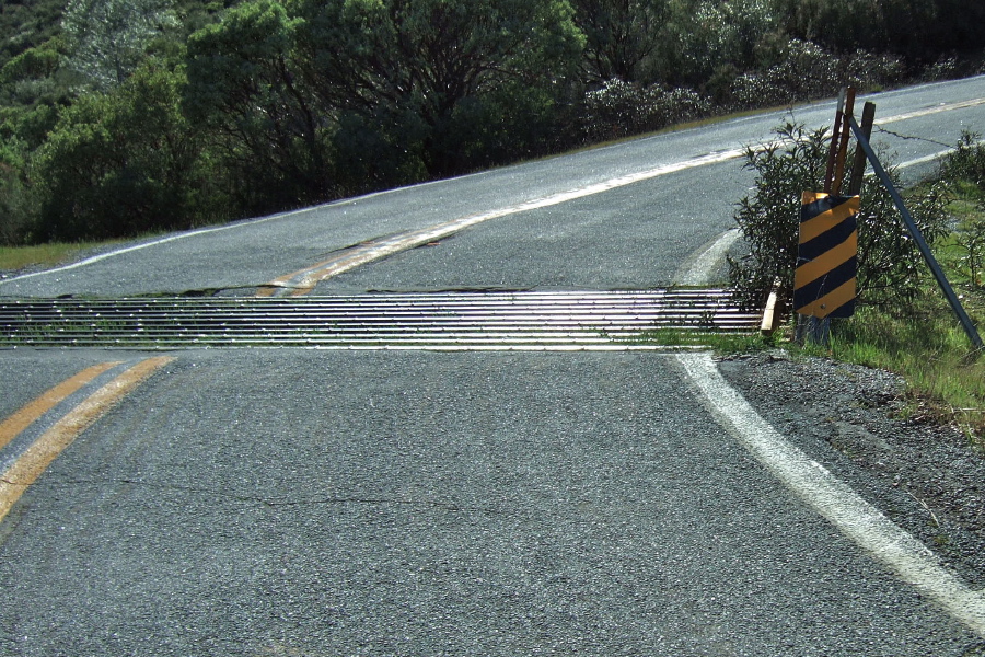 Cattle grate halfway up the final climb