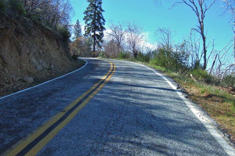 Steepest section of final climb