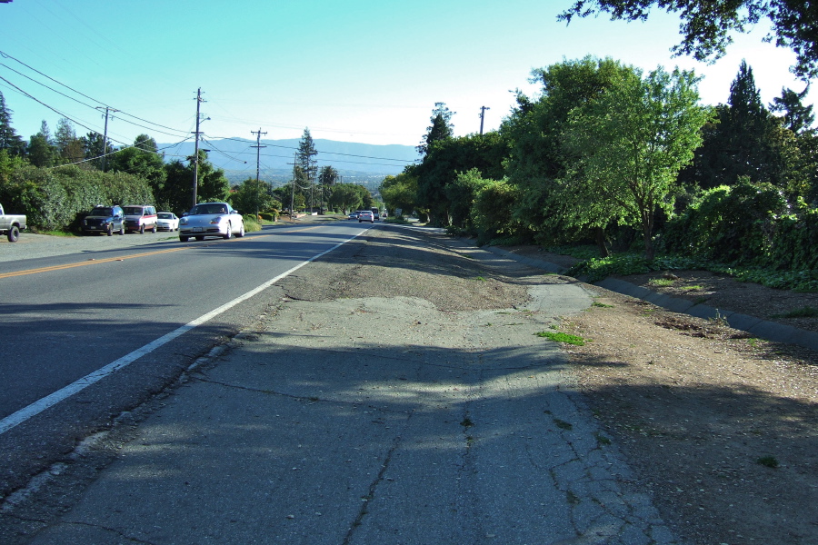 View down Alum Rock Ave.