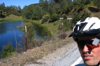 Passing the reservoir on Arroyo Bayo (2050ft)