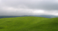 Low clouds hang over the distant hills while sun shines on the nearby hill on Calaveras Rd. (1100ft)