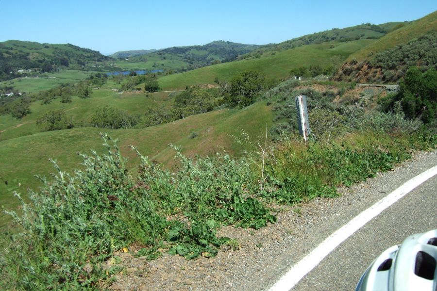 View back down Mt. Hamilton Rd. toward Halls Valley