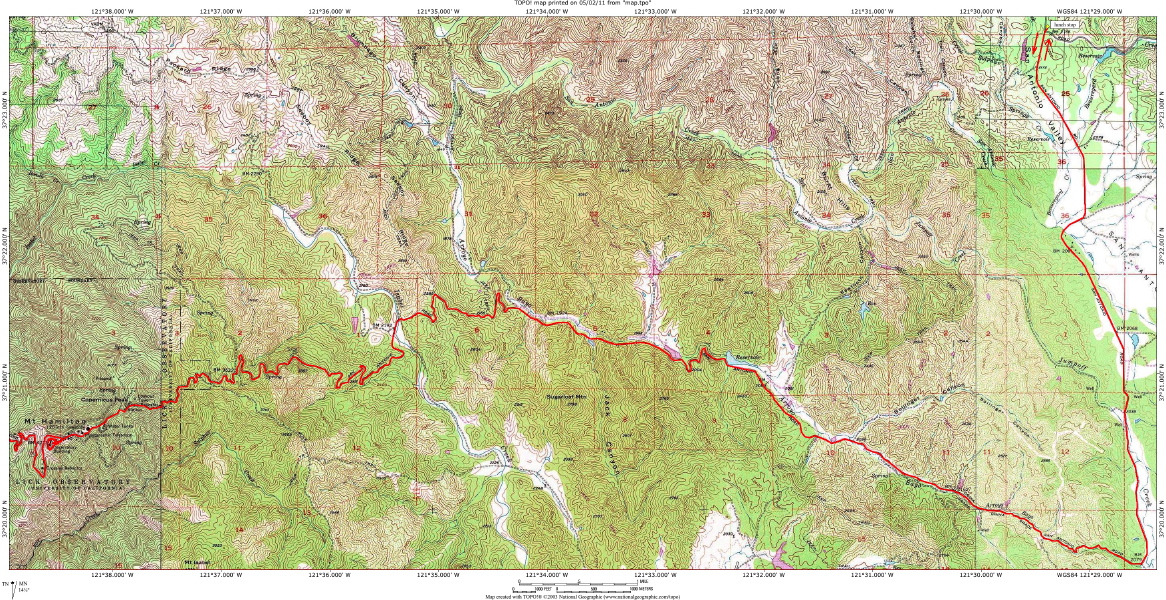 Mt. Hamilton East Detail Map