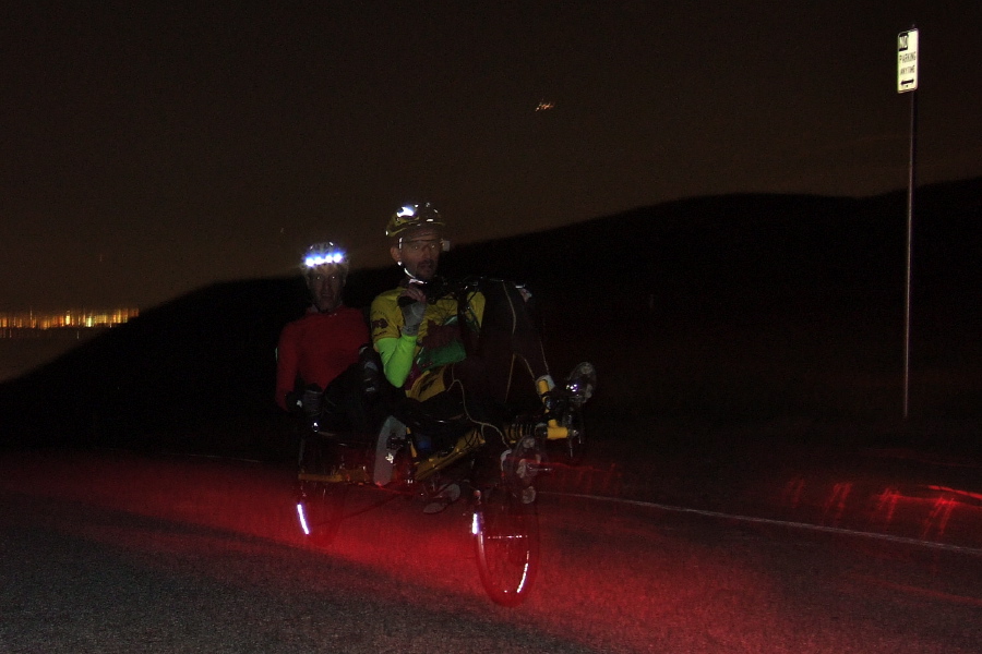 Zach and Willie reach the top of Sierra Rd.