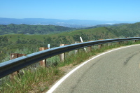 Distant view of the south bay from the upper part of Mt. Hamilton Rd.