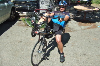 Tim Woudenberg gets ready to press on after lunch.