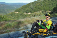 View back down the road