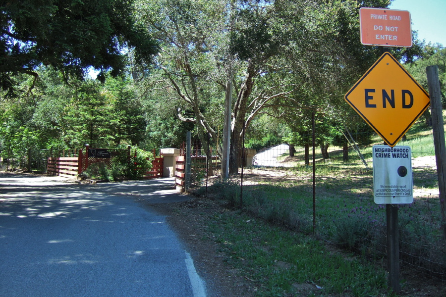 End of Redwood Retreat Rd.