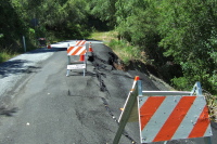 Slide-out on Mt. Madonna Rd. (east)