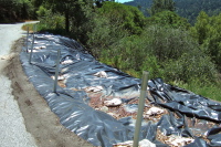 A black tarp appears to be the preferred low-budget 