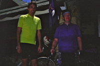 Bill and Chris take a break at Reindeer Lodge.