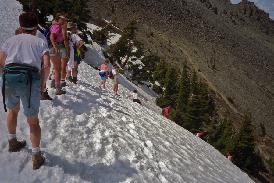 Looks like we need to do a short glissade.