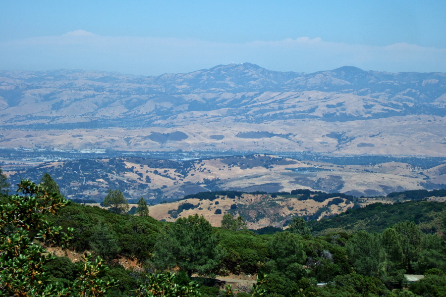 Mt. Hamilton from Mt. Umunhum Rd.