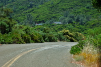 A dwelling high on the mountainside.