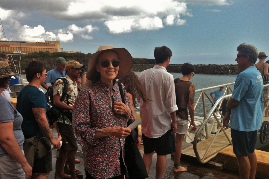 Kay looks excited to begin her cruise.