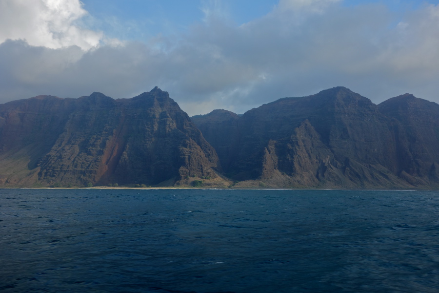 Miloli'i Valley (center) and Miloli'i Ridge (at right)