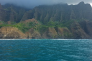Ka'a'alahina Ridge rises into the mist.