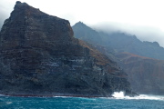 Cliff that must be climbed to get to Honopu Valley from the coast