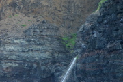 Only the occasional goat (center) can be seen on these steep slopes.