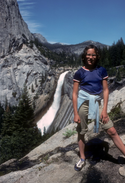 Laura on the John Muir Trail near Nevada Fall