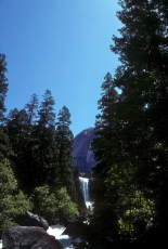 Vernal Fall and Liberty Cap from the bridge
