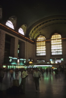David with luggage at Grand Central Station