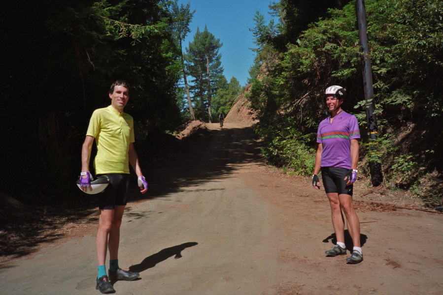 Bill and Jim Haughey at the south end of the big slide.